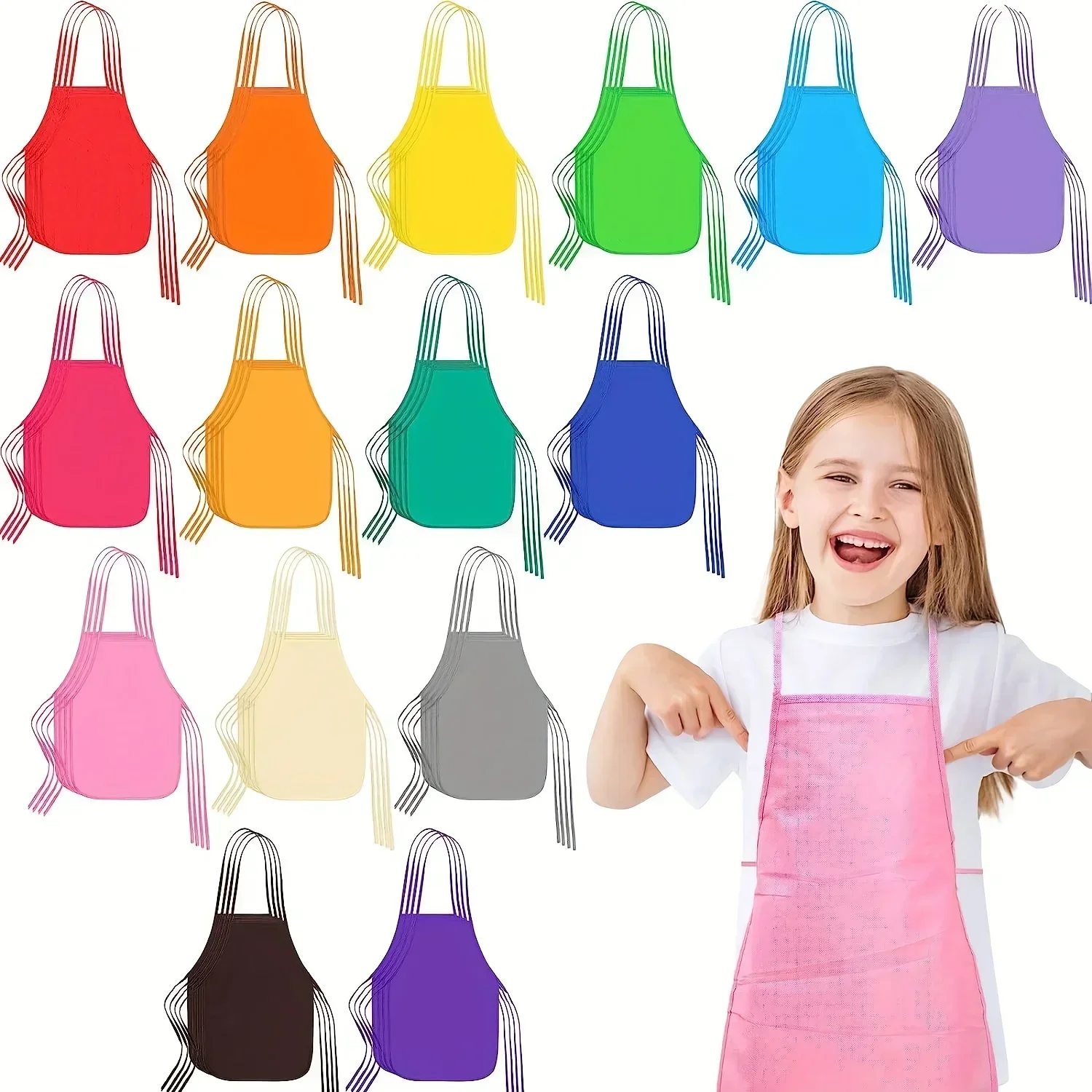 Art Craft Class - Celemek kain tidak ditenun anak-anak, 30