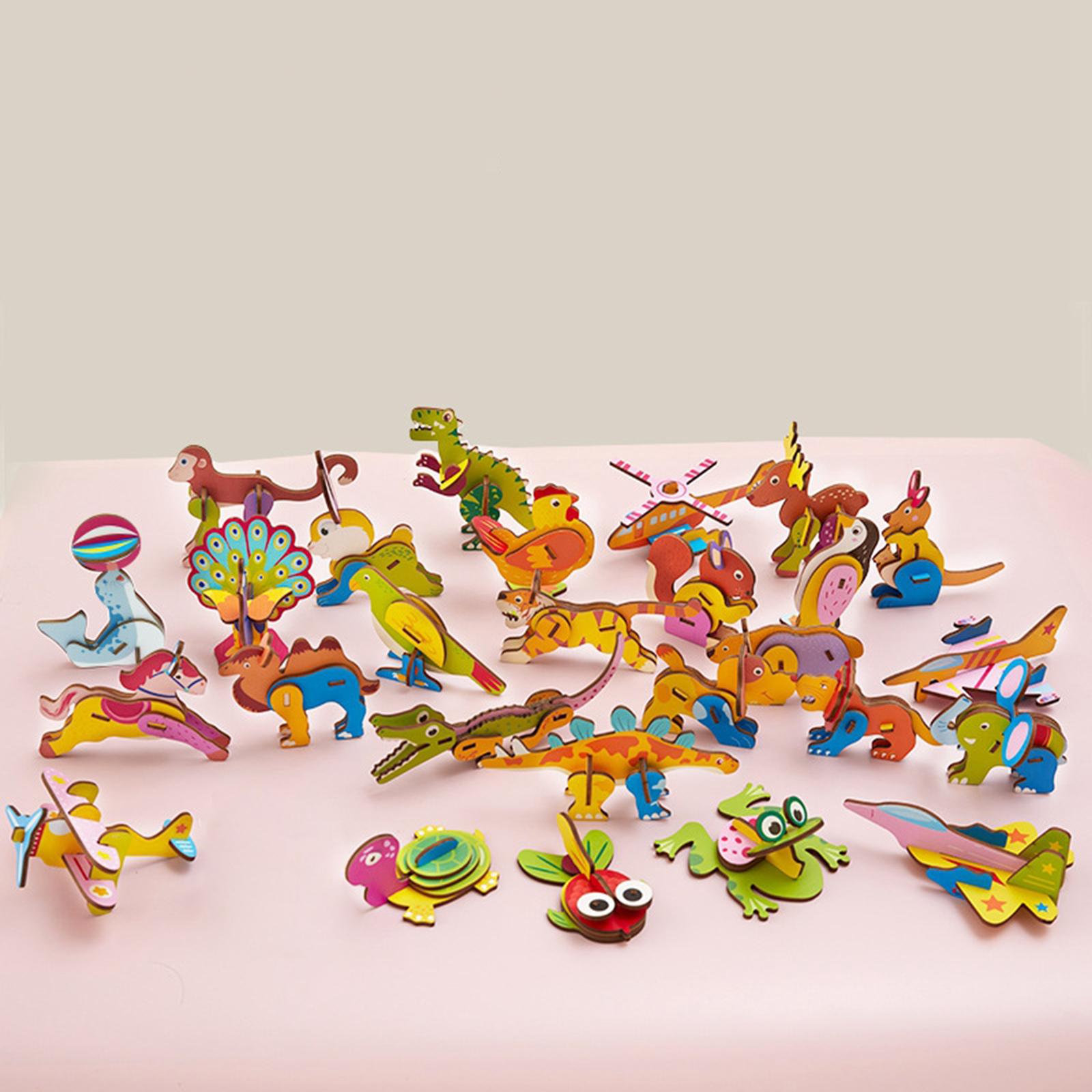 Art Craft Kindergarten - Puzzle Kayu Kartun 3D, Kerajinan Seni