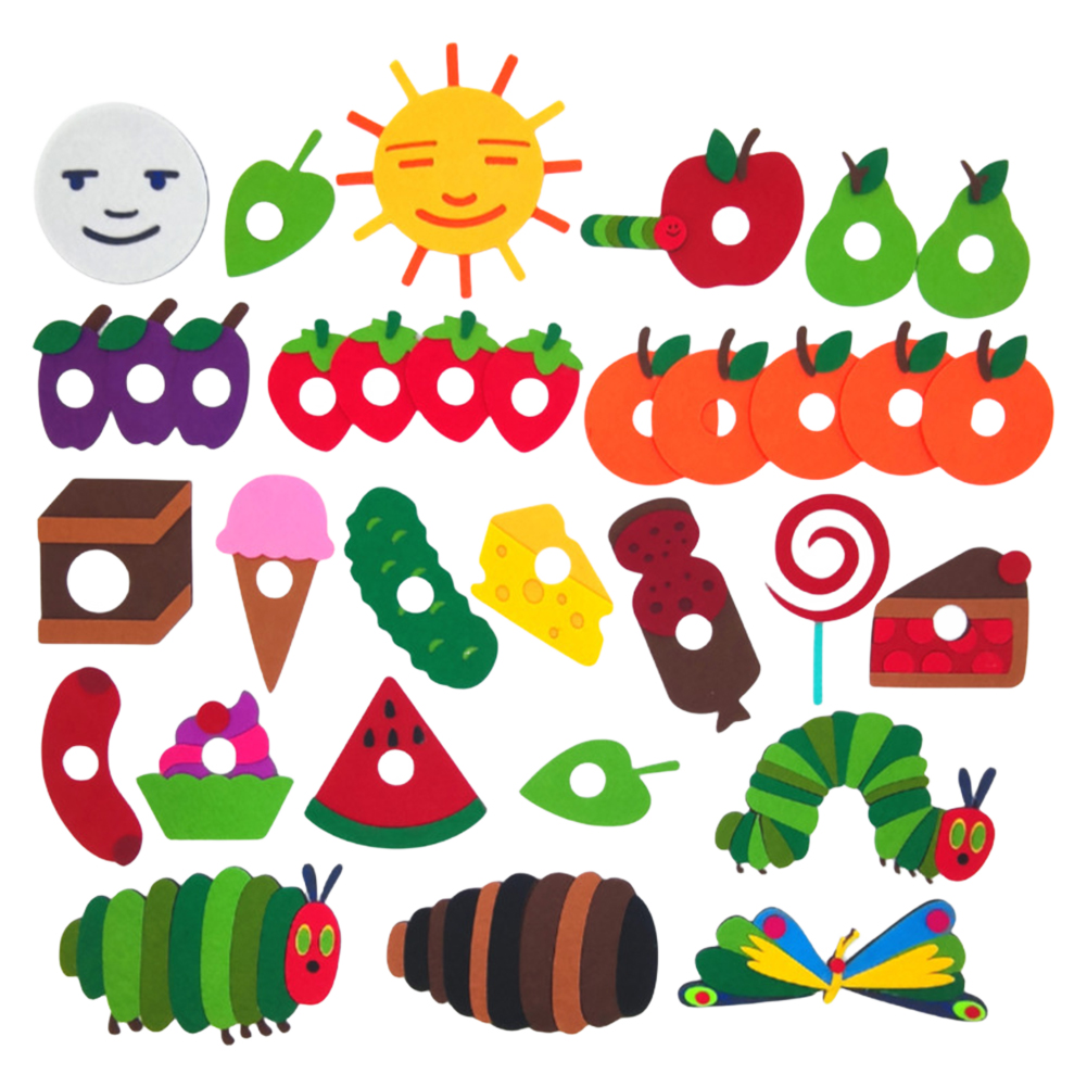 Art Craft Preschool - Mainan Ulat Lapar Buku Bergambar Bahasa