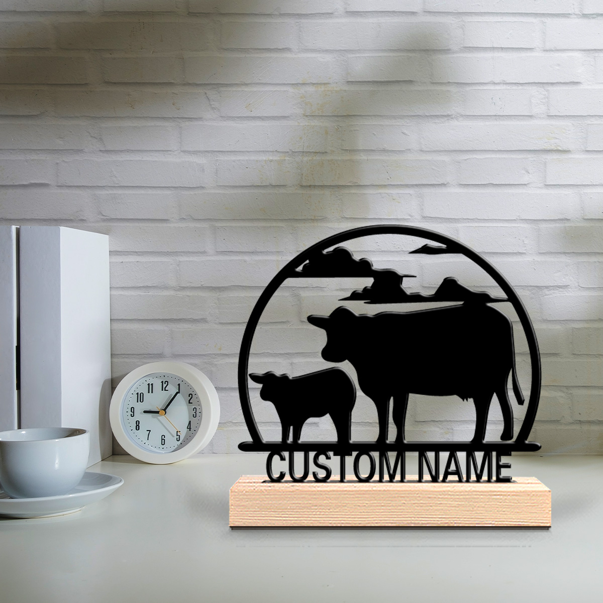 Art Craft Home - 1 buah Patung Logam Sapi Fashion