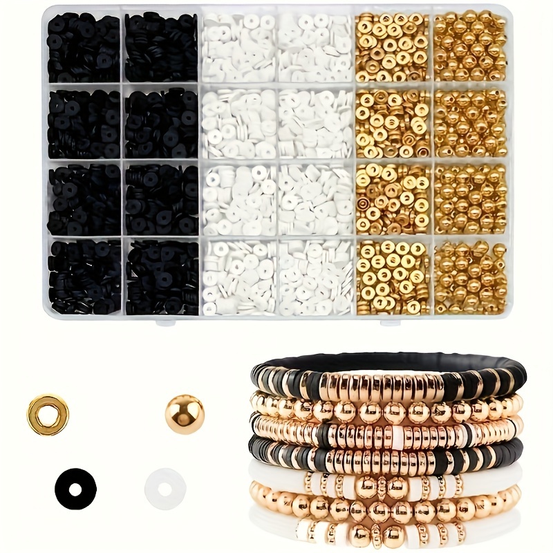 Polymer Clay Set - 2000 buah, Manik-manik Keramik Lembut Hitam