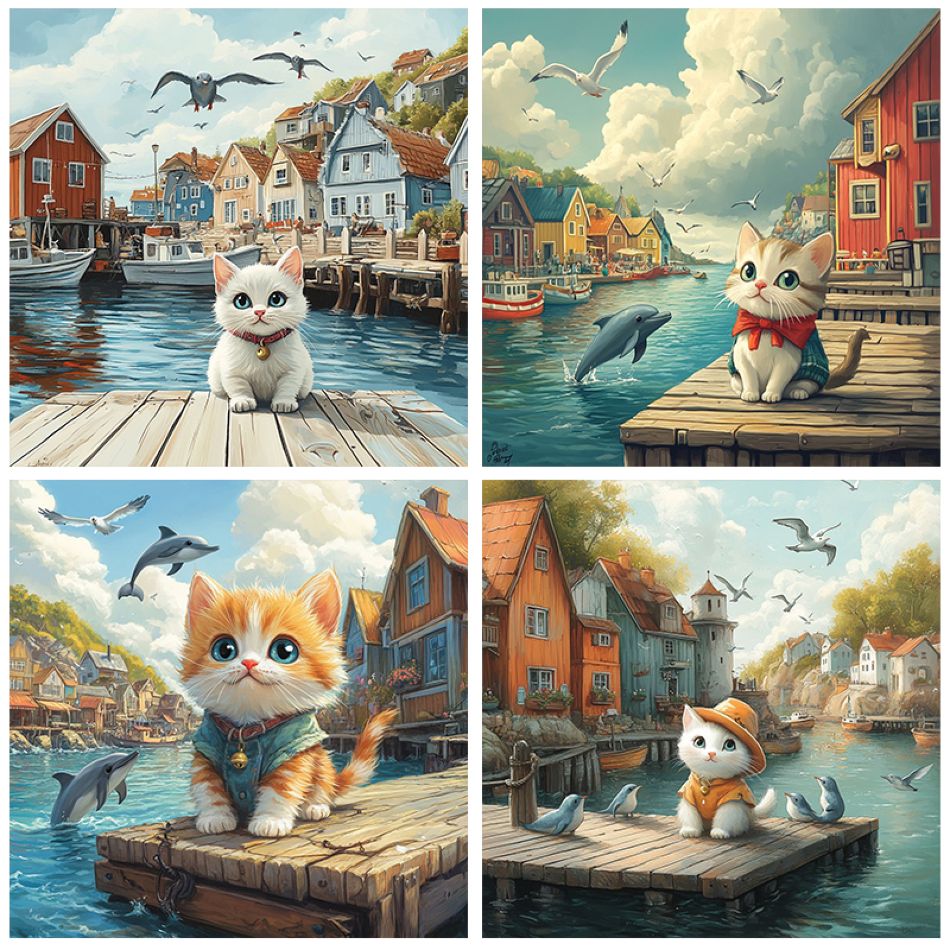 Art Craft Idea - CHENISTORY Kit Lukisan Berlian Kucing Dekorasi