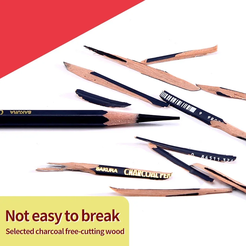 SAKURA Arang Pensil Sketsa Lem - Sketching Charcoal Set ulasan dan harga