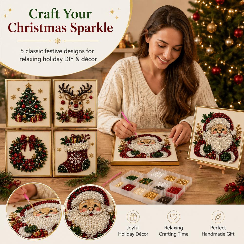 Kit Seni Mutiara Santa Claus N - Art Craft Gifts For Adults ulasan dan harga