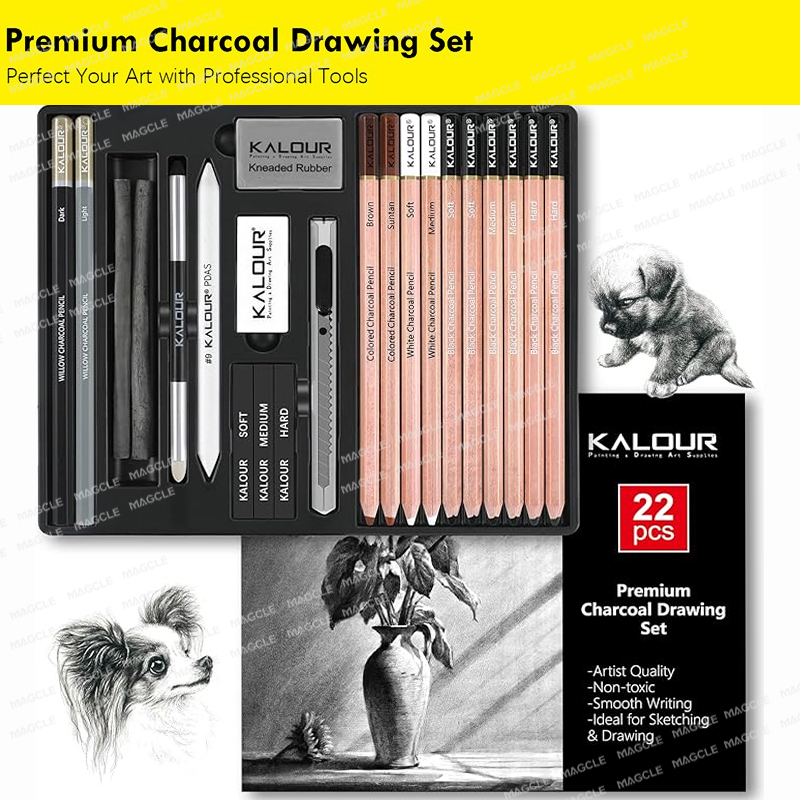 Kalour PDAS Set Seni Sketsa Ar - Sketching Charcoal Set ulasan dan harga