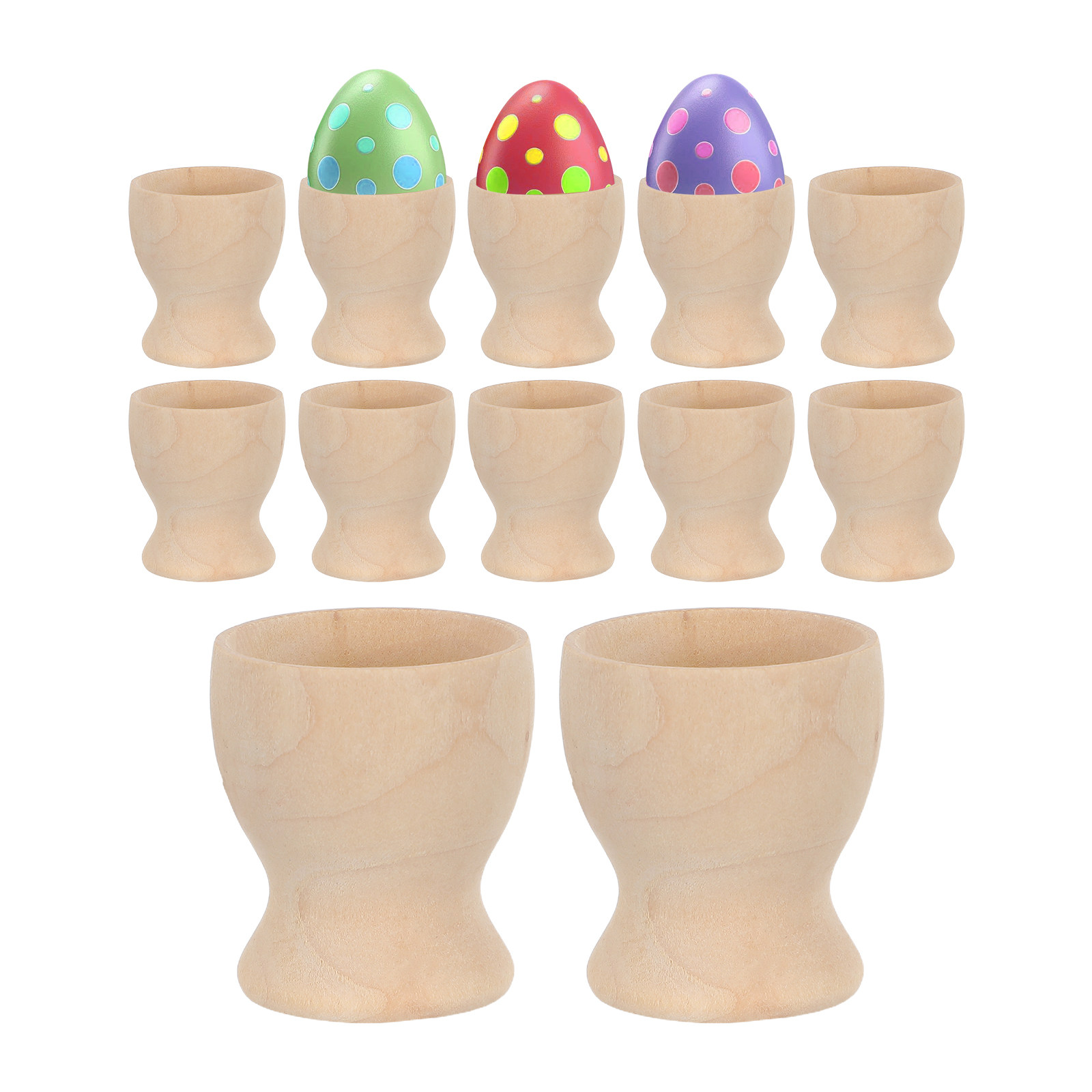 12 Buah Tempat Telur Kayu Koso - Art Craft Preschool ulasan dan harga