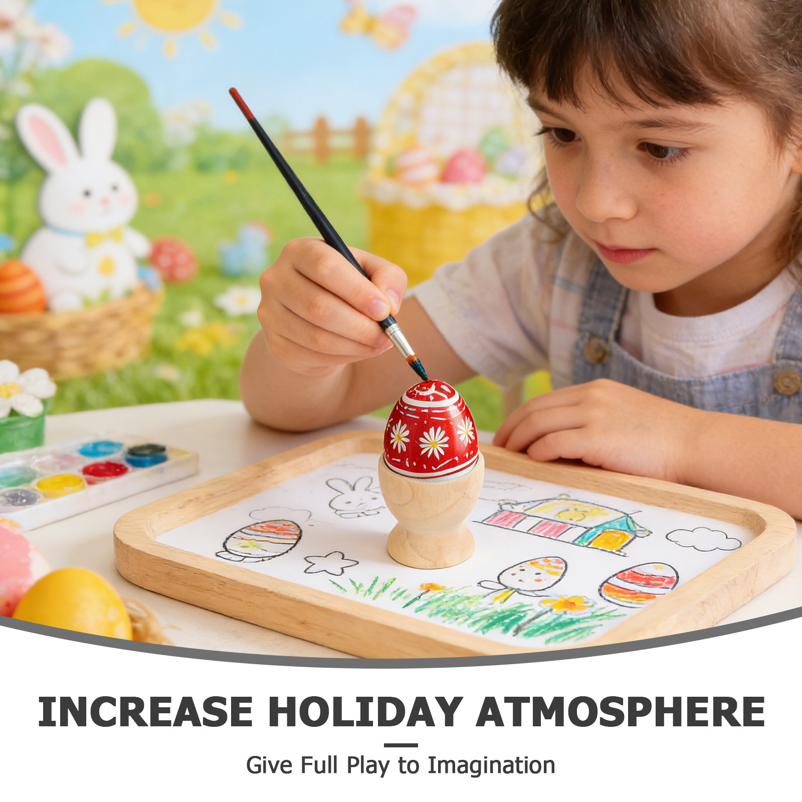 12 Buah Tempat Telur Kayu Koso - Art Craft Preschool ulasan dan harga