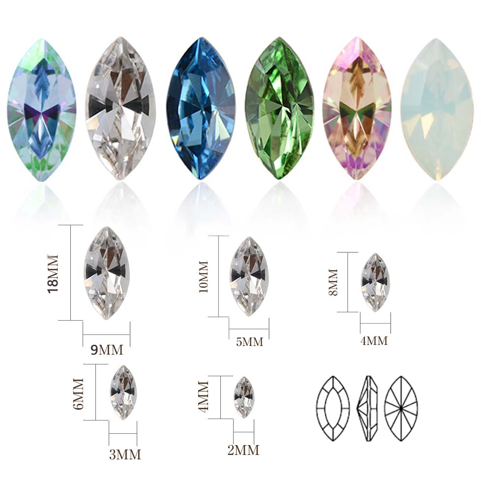 Navette Baru 10pcs Kristal Kac - Art Craft Horse ulasan dan harga