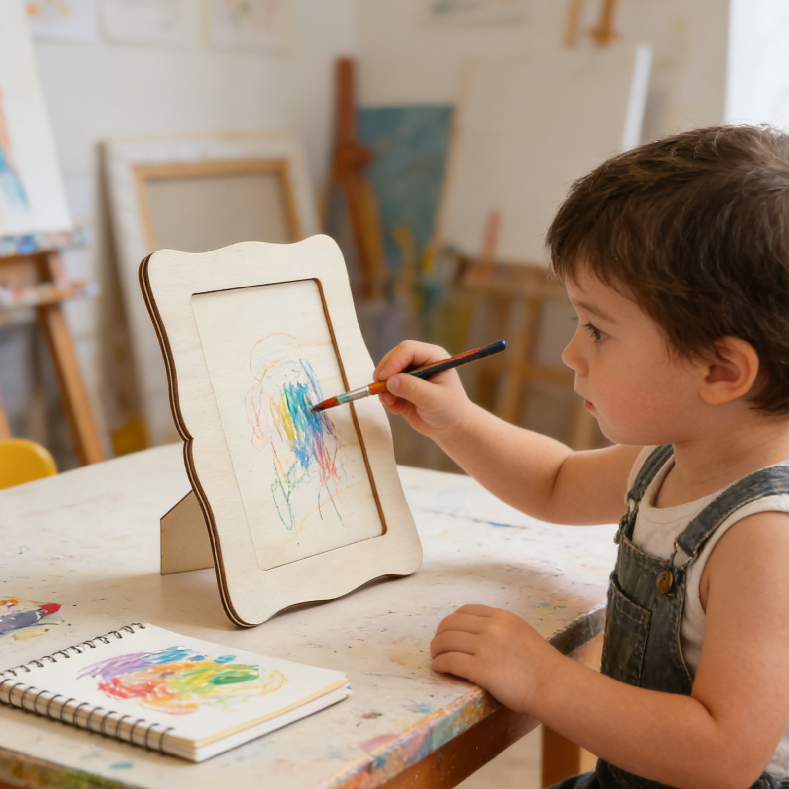 4 Buah Bingkai Foto Kayu yang  - Art Craft Preschool ulasan dan harga