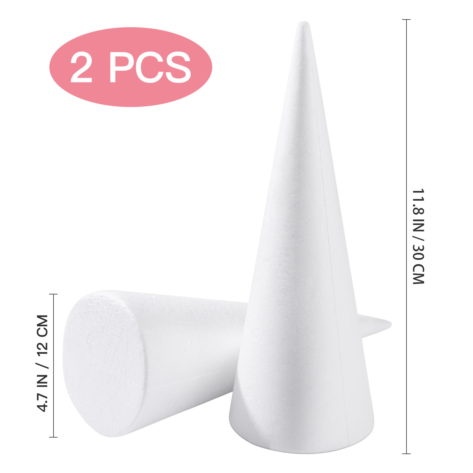 2 Buah Kerucut Busa Polistiren - Art Craft Preschool ulasan dan harga