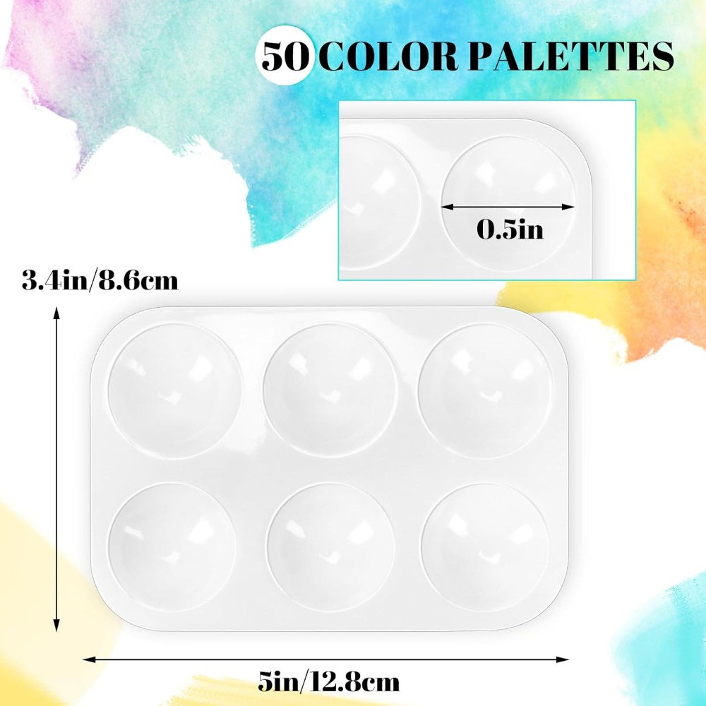 50 Paket Palet Cat Plastik 6-W - Art Craft Class ulasan dan harga