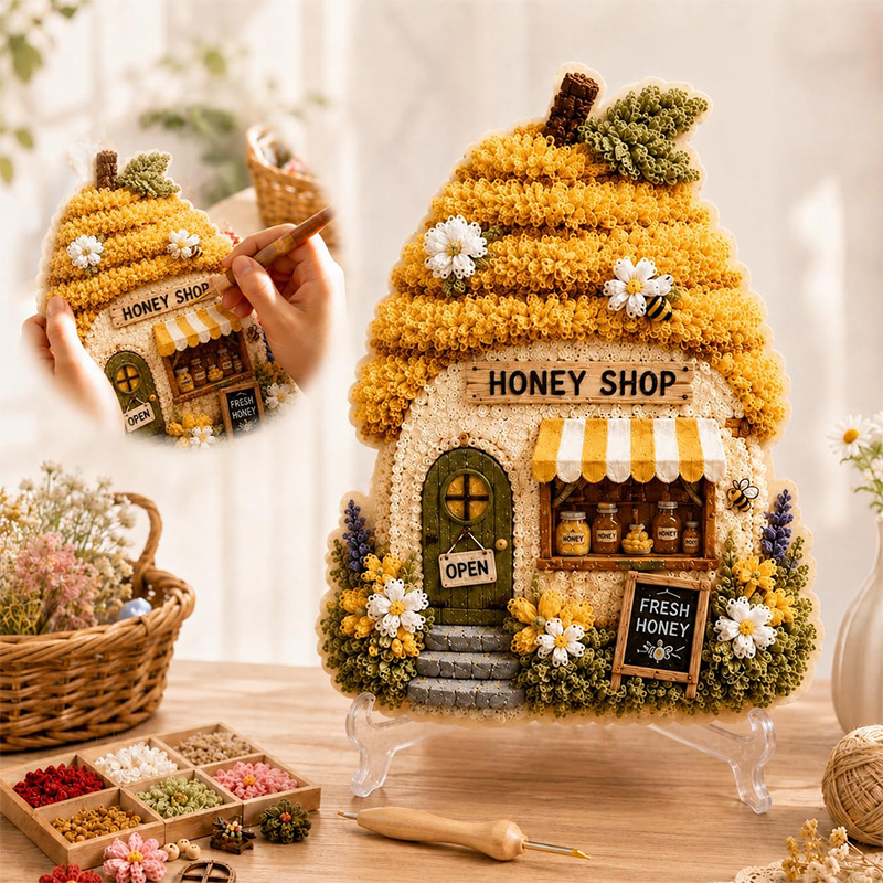 Kit DIY Seni Poke Rumah Jamur  - Art Craft Home ulasan dan harga