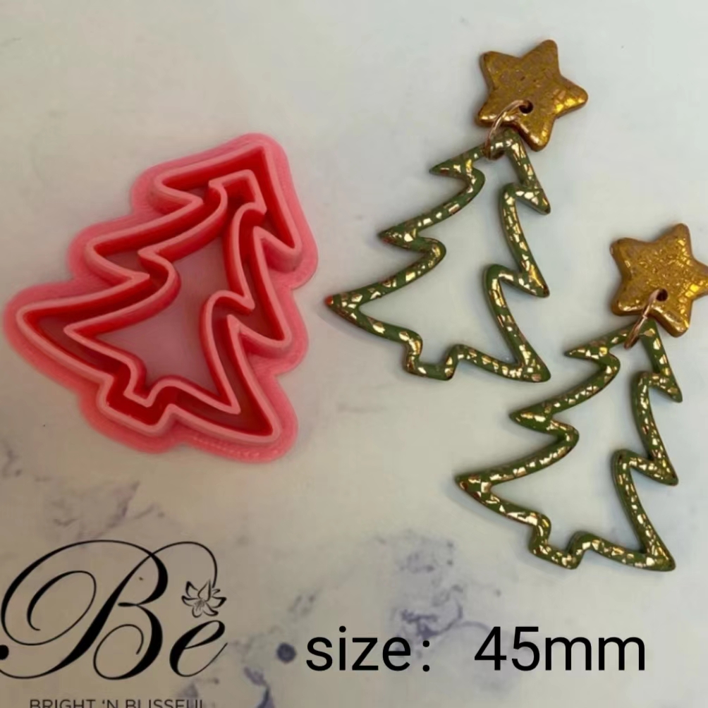 Set pohon Natal bentuk pemoton - Polymer Clay Set ulasan dan harga