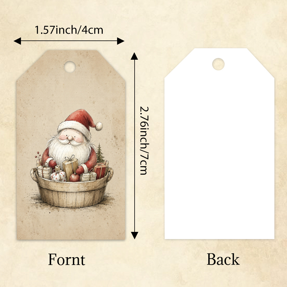 40pcs Label Dekoratif Santa Cl - Art Craft Handmade ulasan dan harga